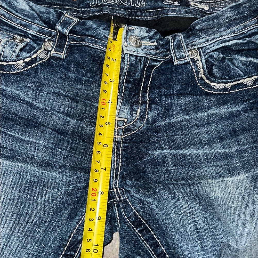 Miss Me Women's Distressed Blue Skinny Jeans Sz 28 - Picture 11 of 12